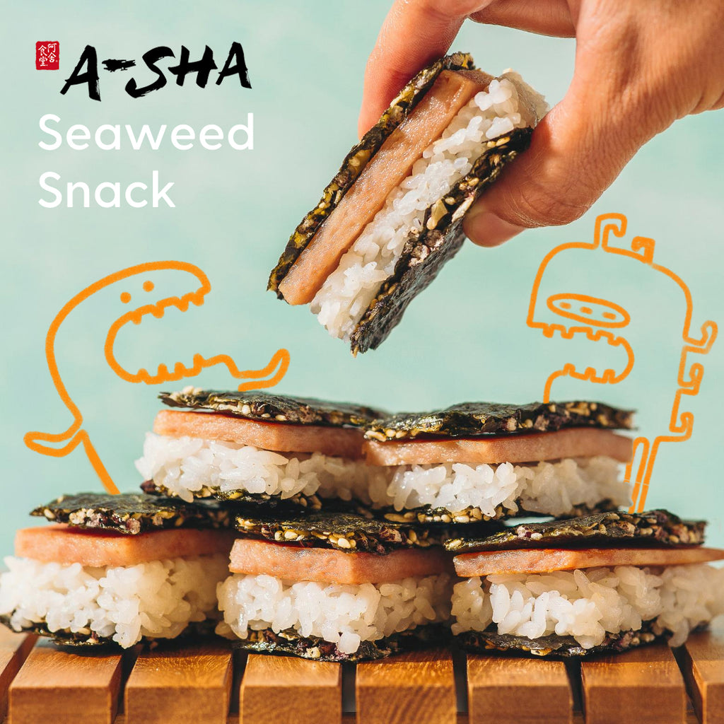 Spam Musubi with A-Sha Seaweed Snacks