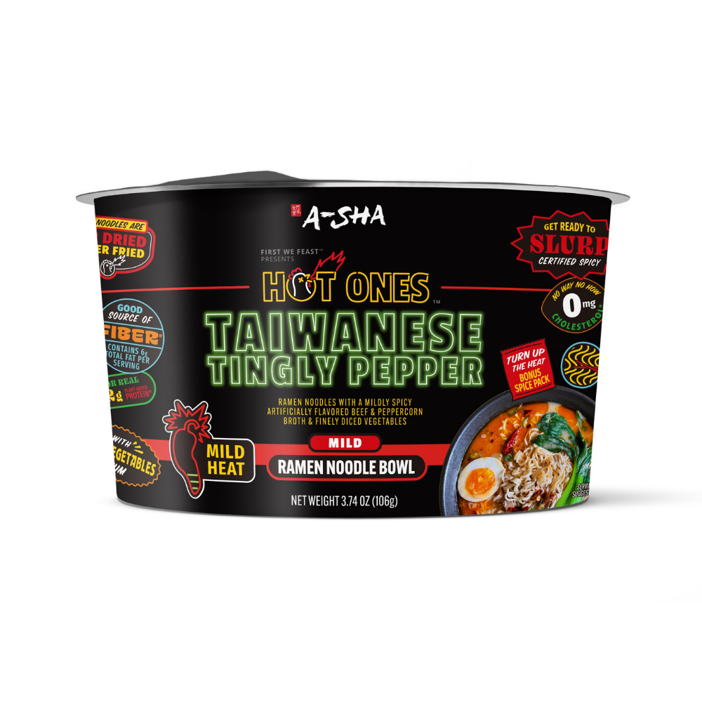 215 Asasinz - Guaranteed Hot Sh-- 新品 A-Sha x Hot Ones Taiwanese Tingly Pepper Ramen Noodles 6PK | A-Sha