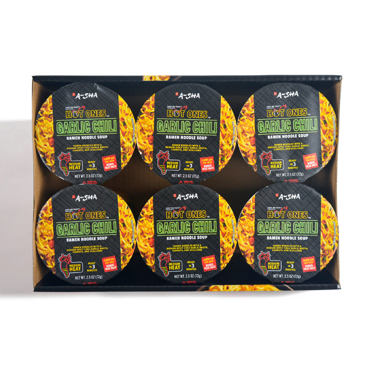 215 Asasinz - Guaranteed Hot Sh-- 新品 A-Sha x Hot Ones Fiery Tonkotsu Noodles 6PK | A-Sha Foods USA