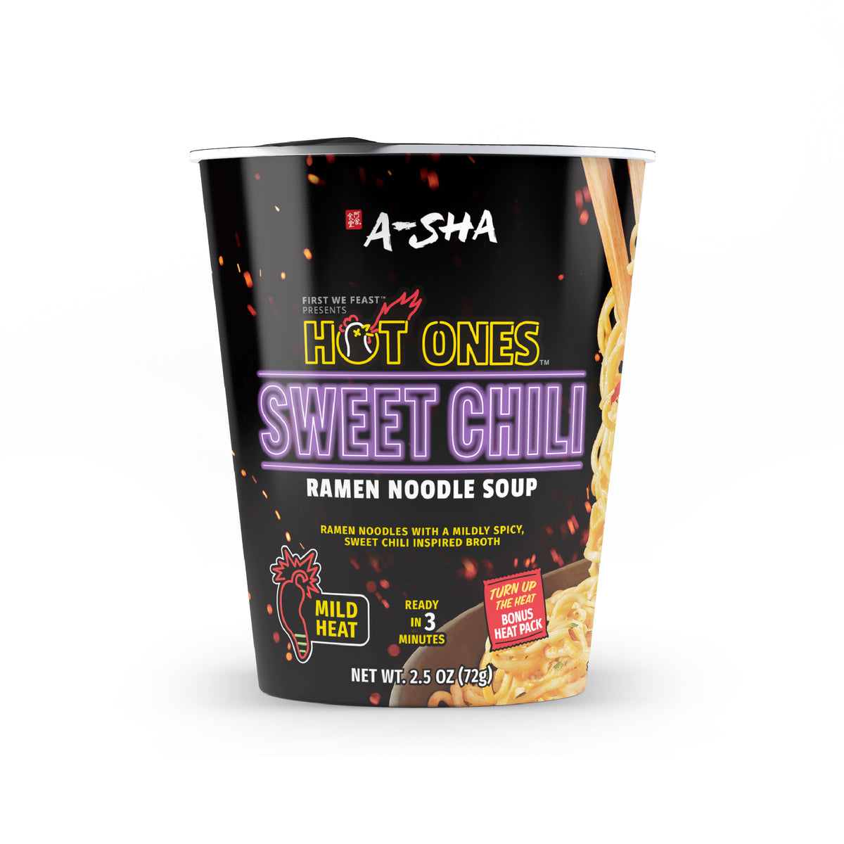 Sweet Blend vol.1-vol.6セットMIXED BY SPICY A-Sha x Hot Ones Sweet Chili Noodles 6PK | A-Sha Foods USA