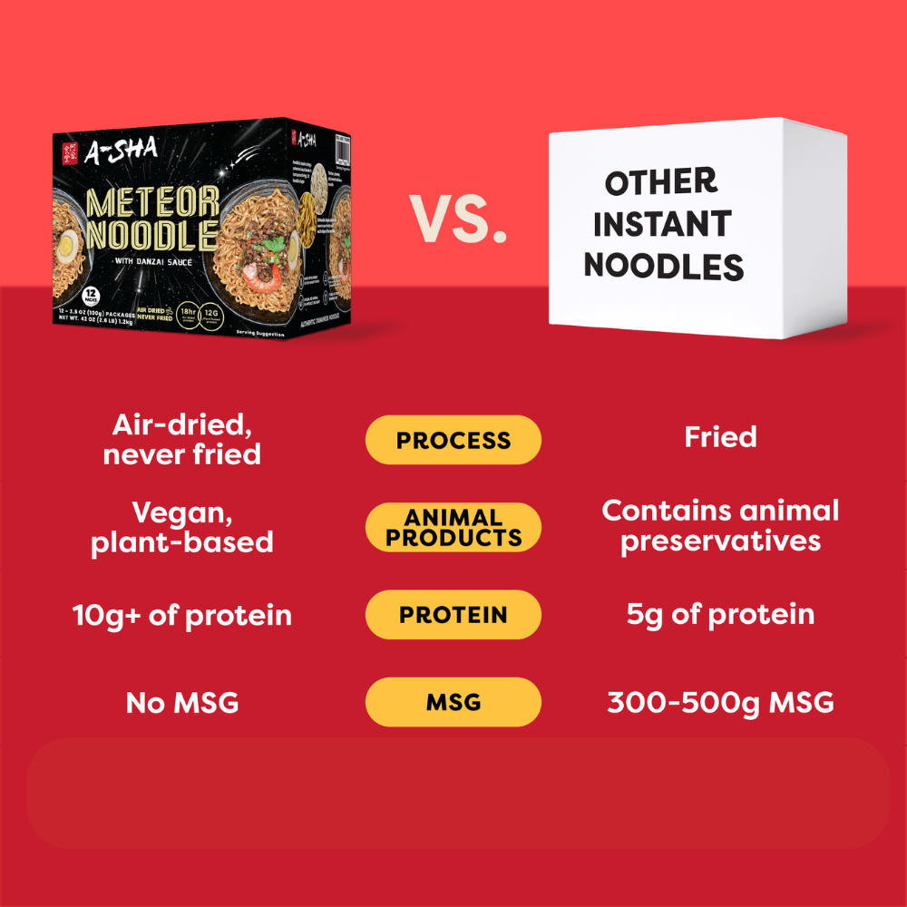 Meteor Noodles with Danzai Sauce | A-Sha Foods USA