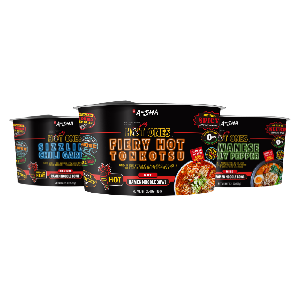 215 Asasinz - Guaranteed Hot Sh-- 新品 A-Sha x Hot Ones Sizzling Chili Garlic Ramen Noodles 6PK | A-Sha