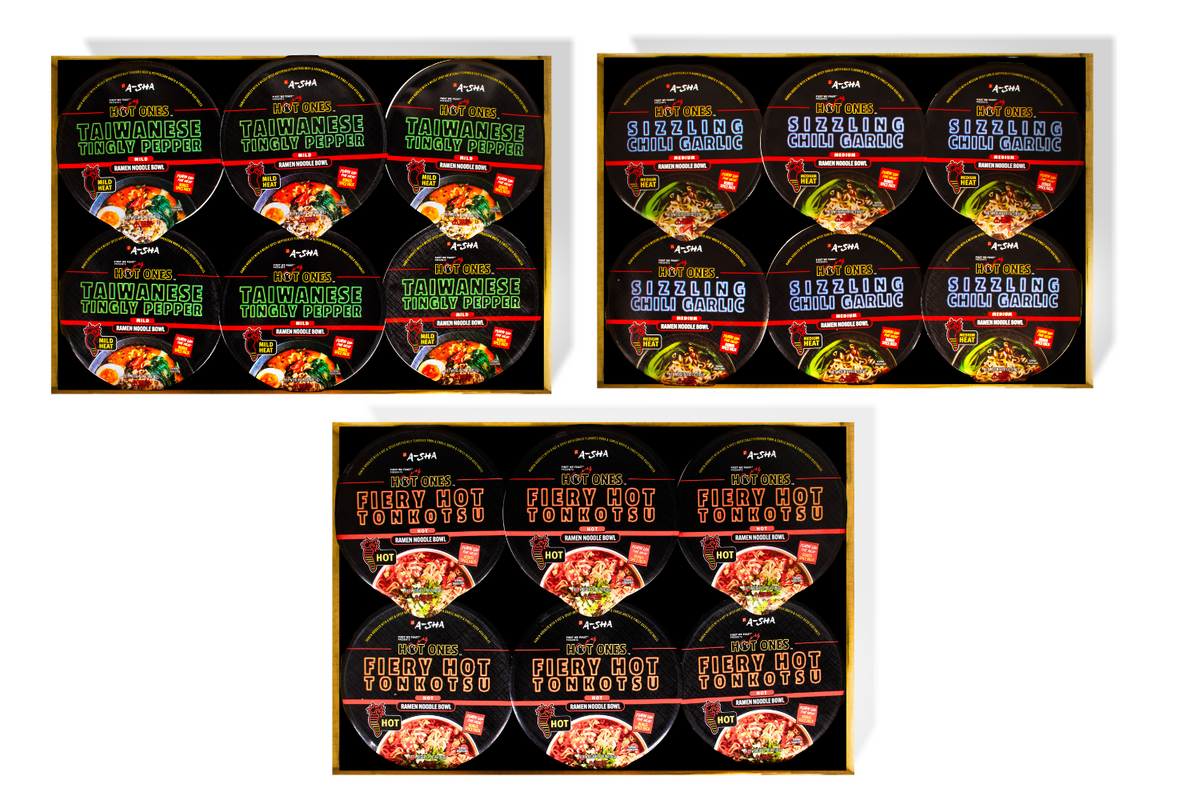 A-Sha x Hot Ones Spicy Lover's Bundle 18PK | A-Sha Foods USA