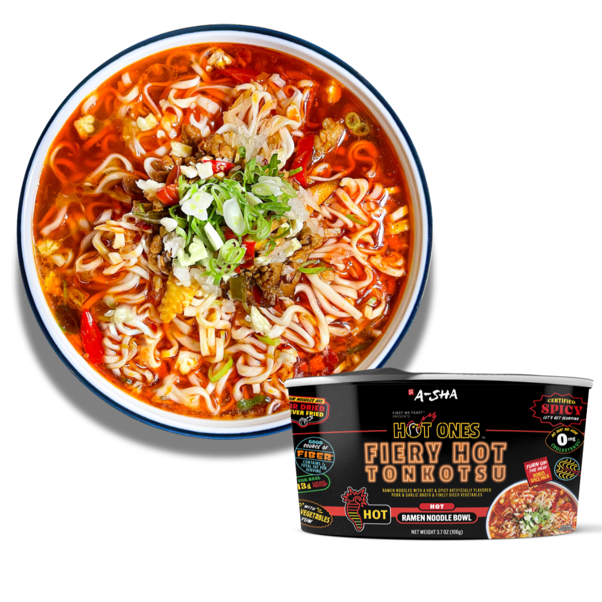215 Asasinz - Guaranteed Hot Sh-- 新品 A-Sha x Hot Ones Fiery Tonkotsu Noodles 6PK | A-Sha Foods USA