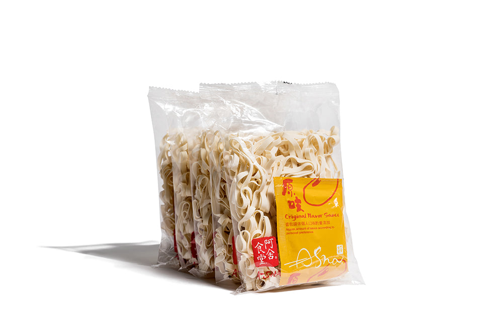 Hakka Wide Noodles - original flavor (1set with 5 packs)