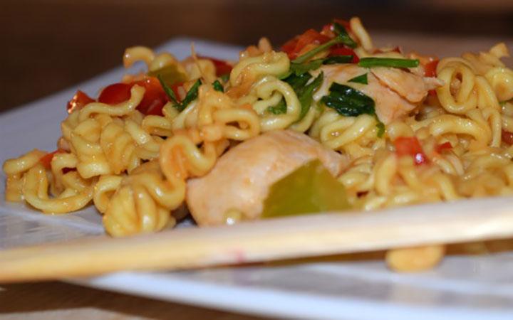 Slow Cooker: Chicken Thai Ramen Noodles