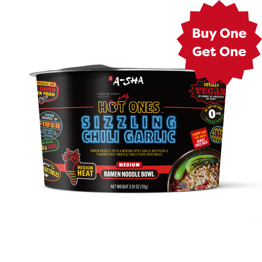 A-SHA x HOT ONES SIZZLING CHILI GARLIC NOODLES 6PK