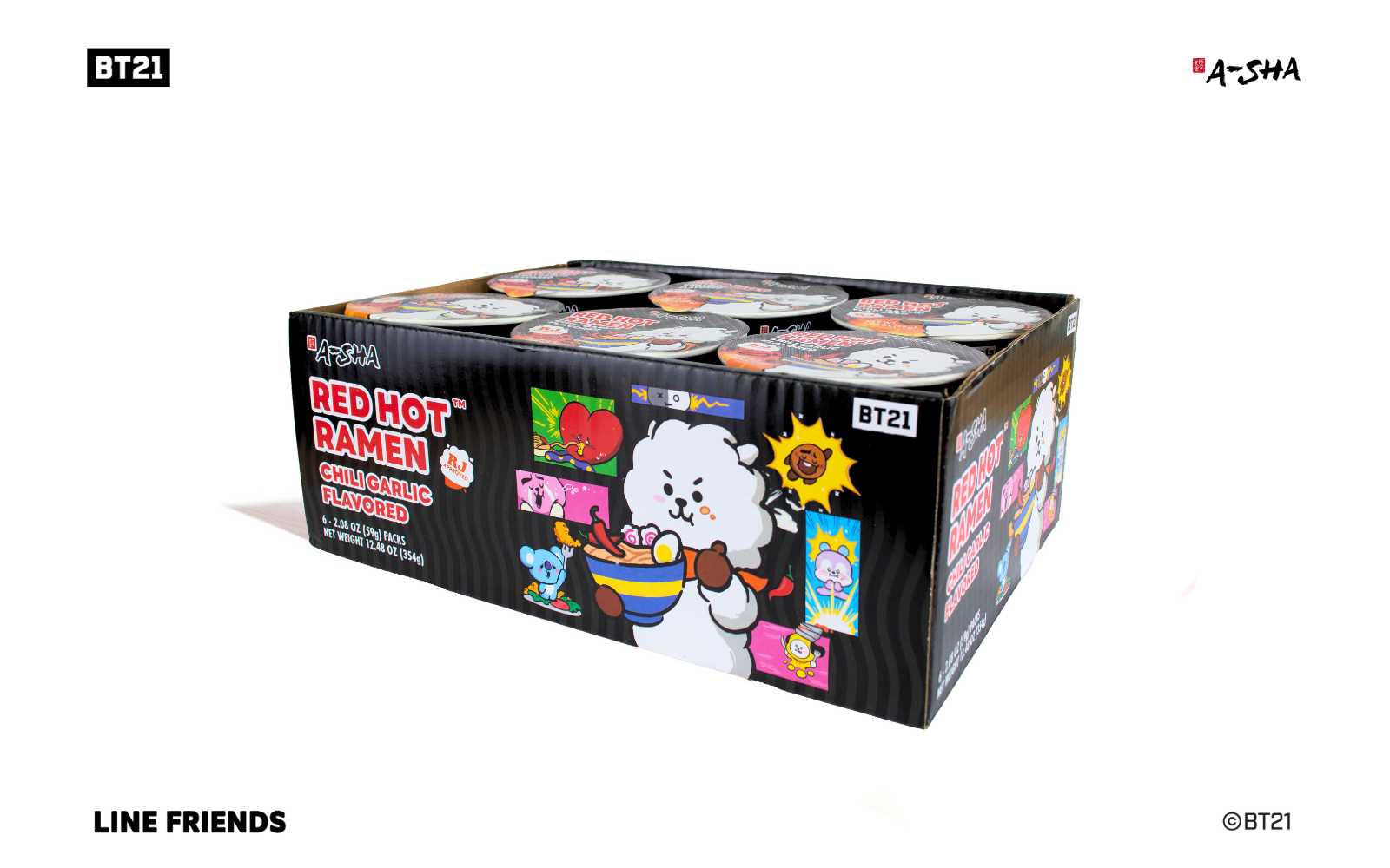トゥマイナス　2マイナス #01 Ameya!Style 飴屋法水 BT21 Red Hot Ramen Chili Garlic | A-Sha Foods USA