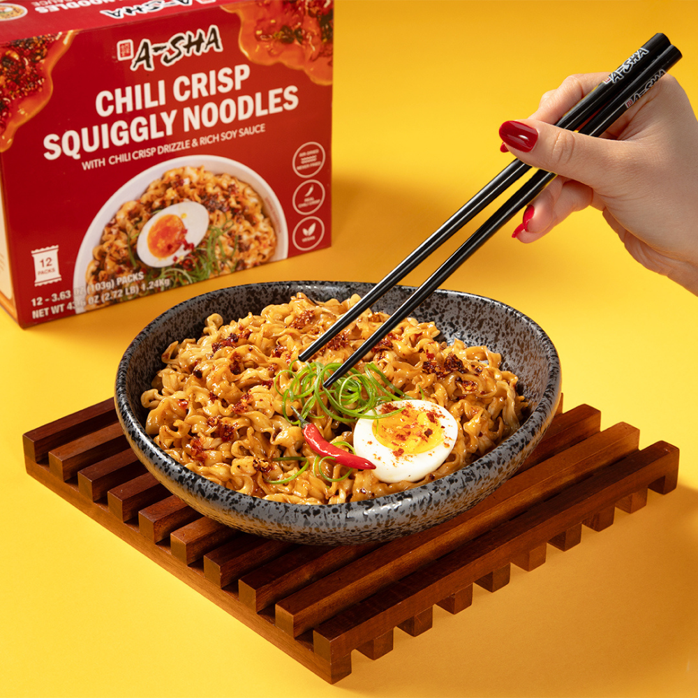 A-Sha Chili Crisp Squiggly Noodle