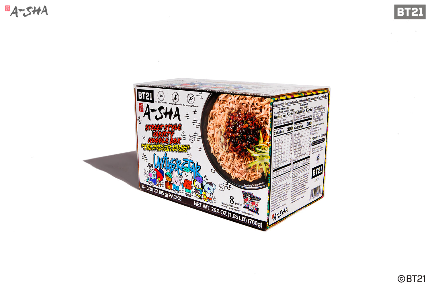 BT21 Street Style Noodle Box (4 Pack) | A-Sha Foods USA