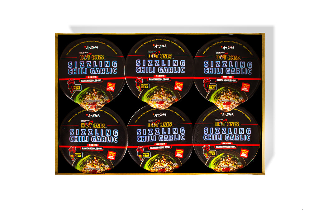 A-SHA x HOT ONES SIZZLING CHILI GARLIC NOODLES 6PK