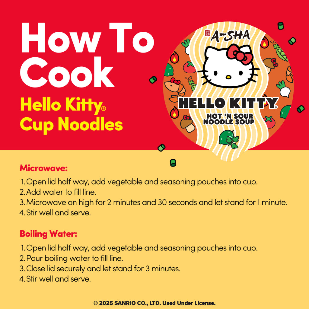 Hello Kitty Hot 'N Sour Noodle Soup