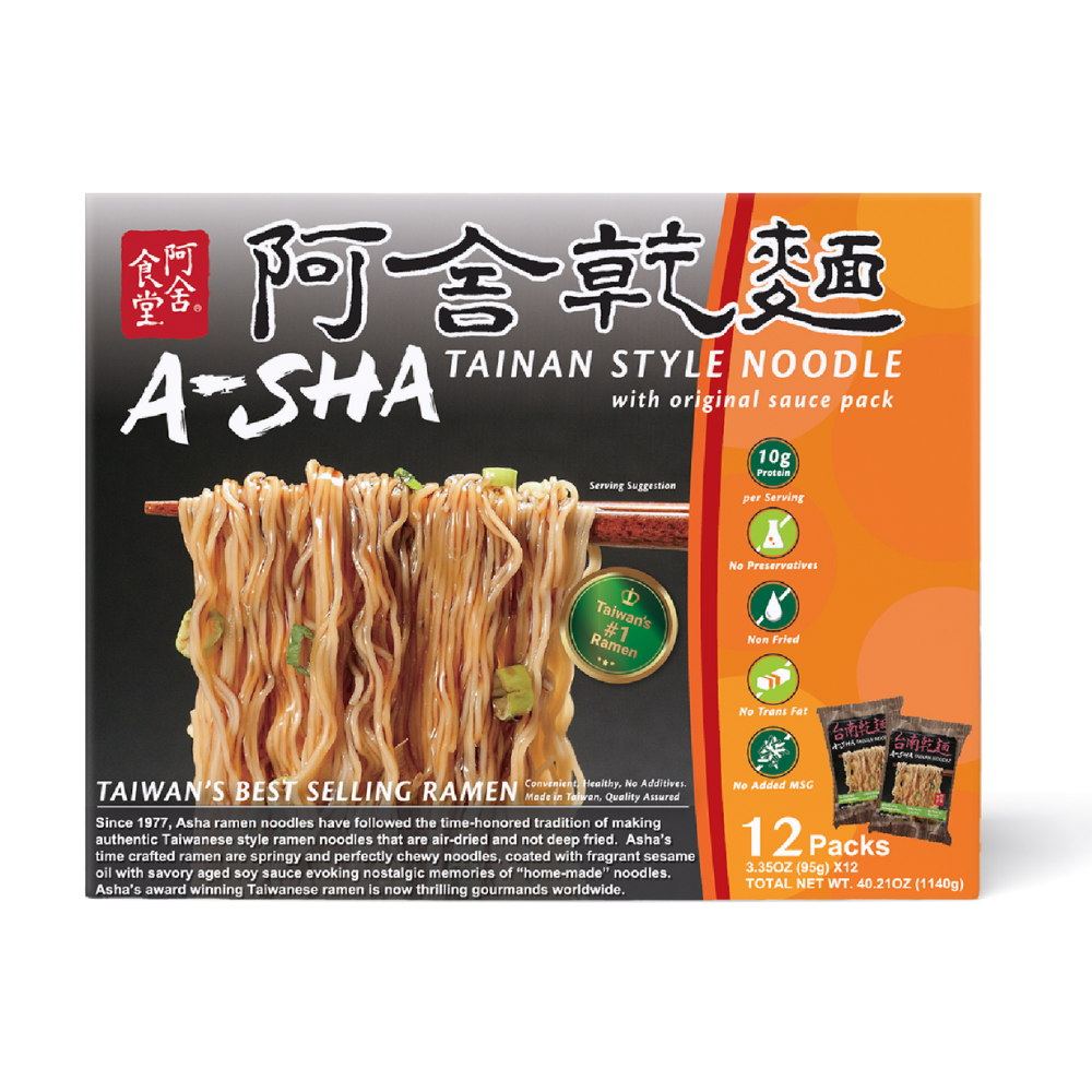 Tainan Thin Noodles Original Flavor (12 Pack Box)