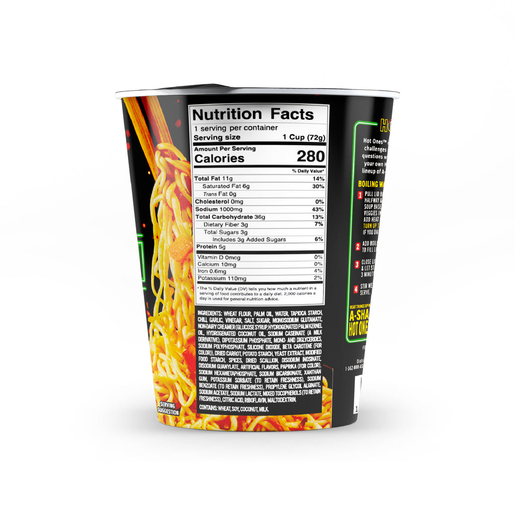 A-SHA x HOT ONES GARLIC CHILI NOODLES 6PK