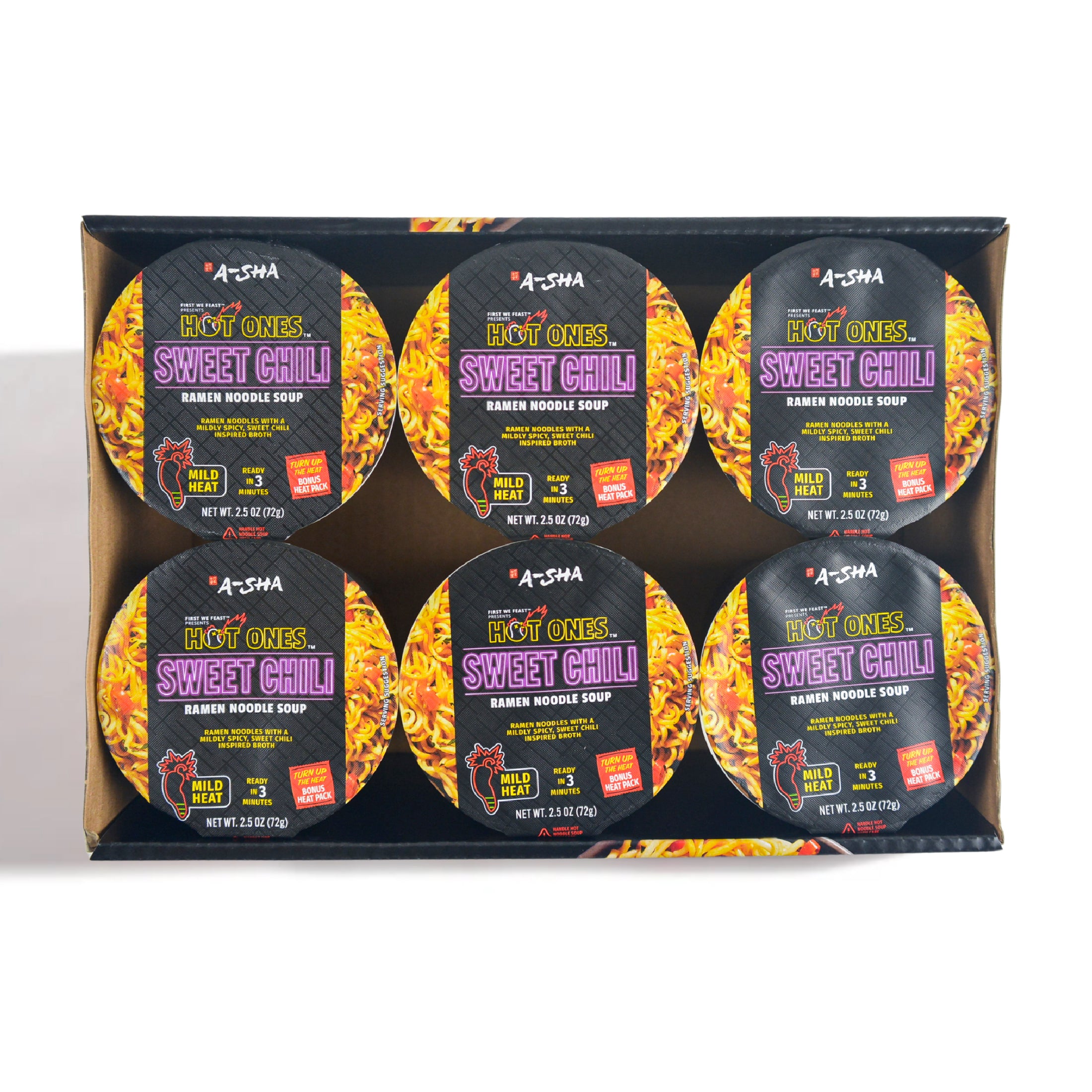 A-Sha x Hot Ones Sweet Chili Noodles 6PK | A-Sha Foods USA