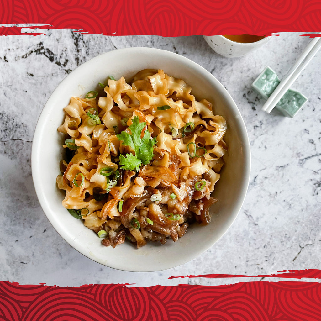 Knife Cut Noodles Hakka Sesame Oil Scallion Flavor (1set With 4 Packs)