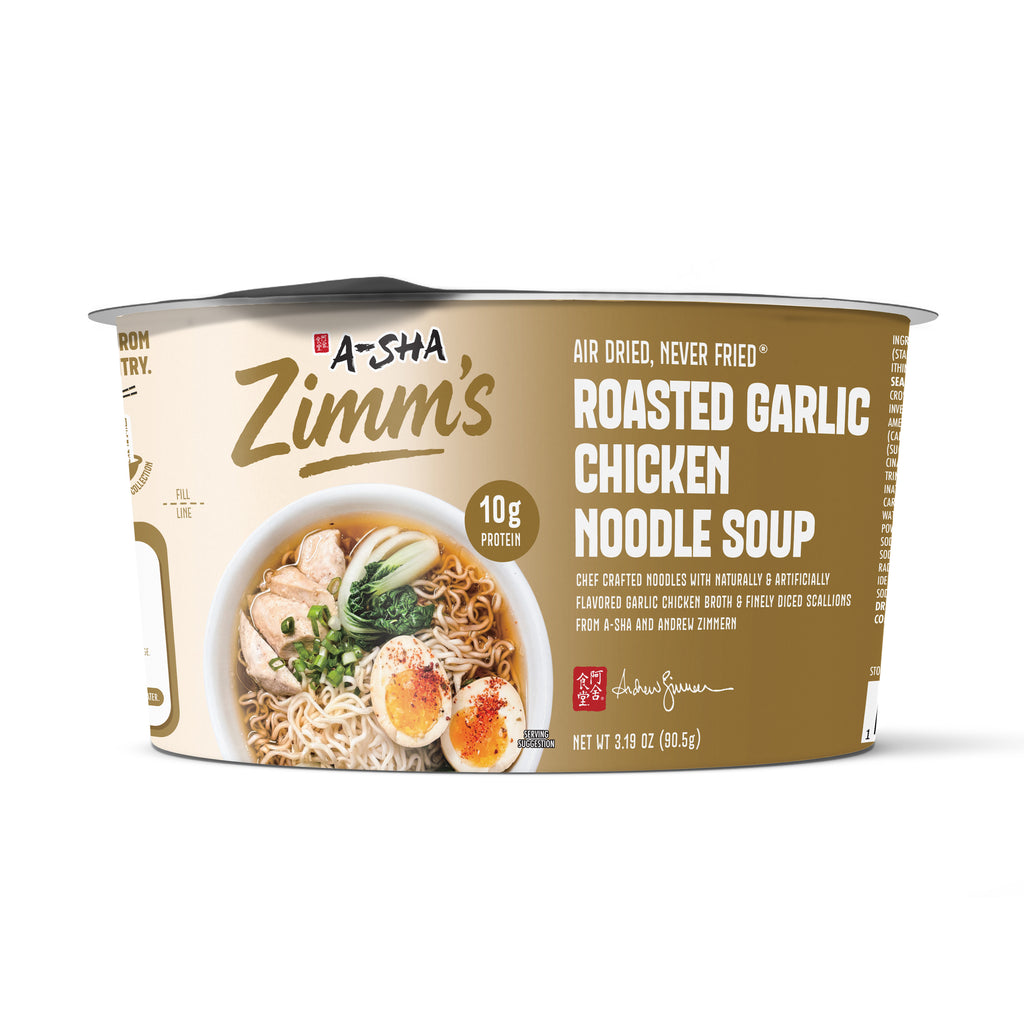 A-Sha Zimm's Roasted Garlic Chicken Noodle Soup | A-Sha Foods USA