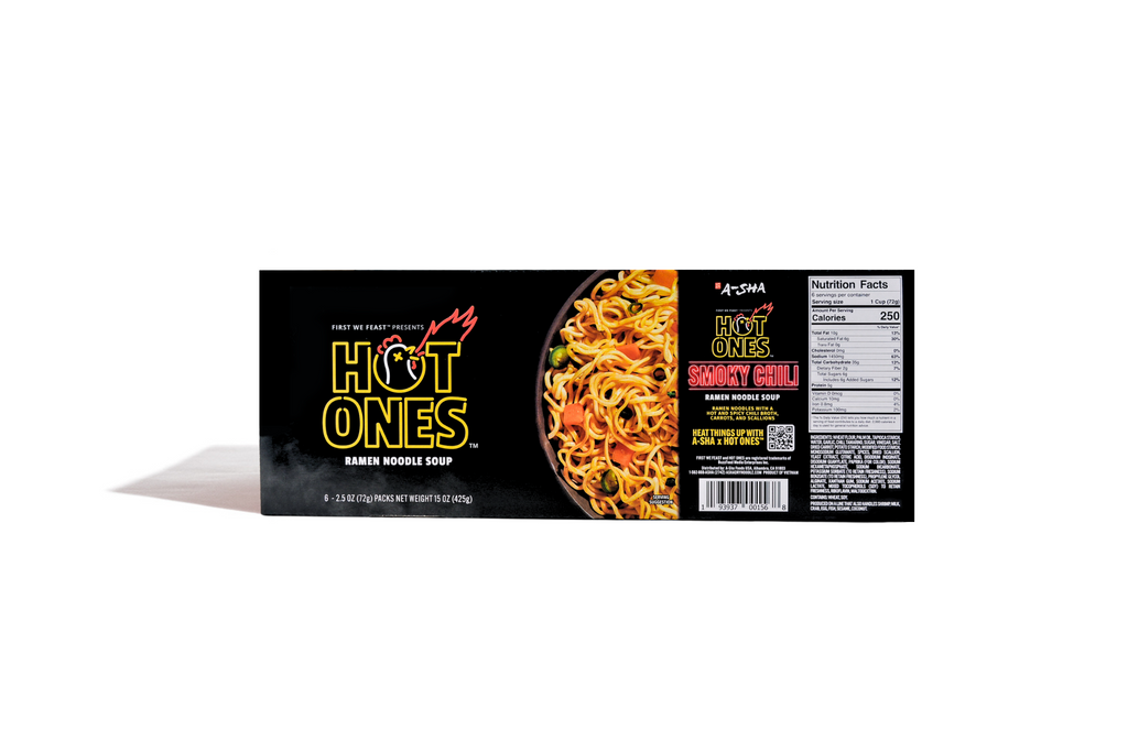 A-SHA x HOT ONES SMOKY CHILI NOODLES 6PK