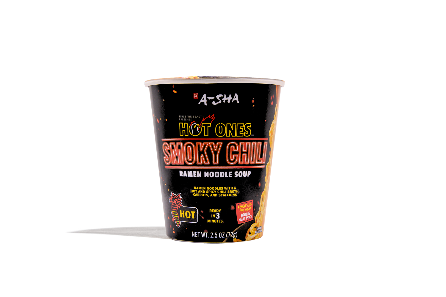 A-Sha x Hot Ones Smoky Chili Noodles 6PK | A-Sha Foods USA