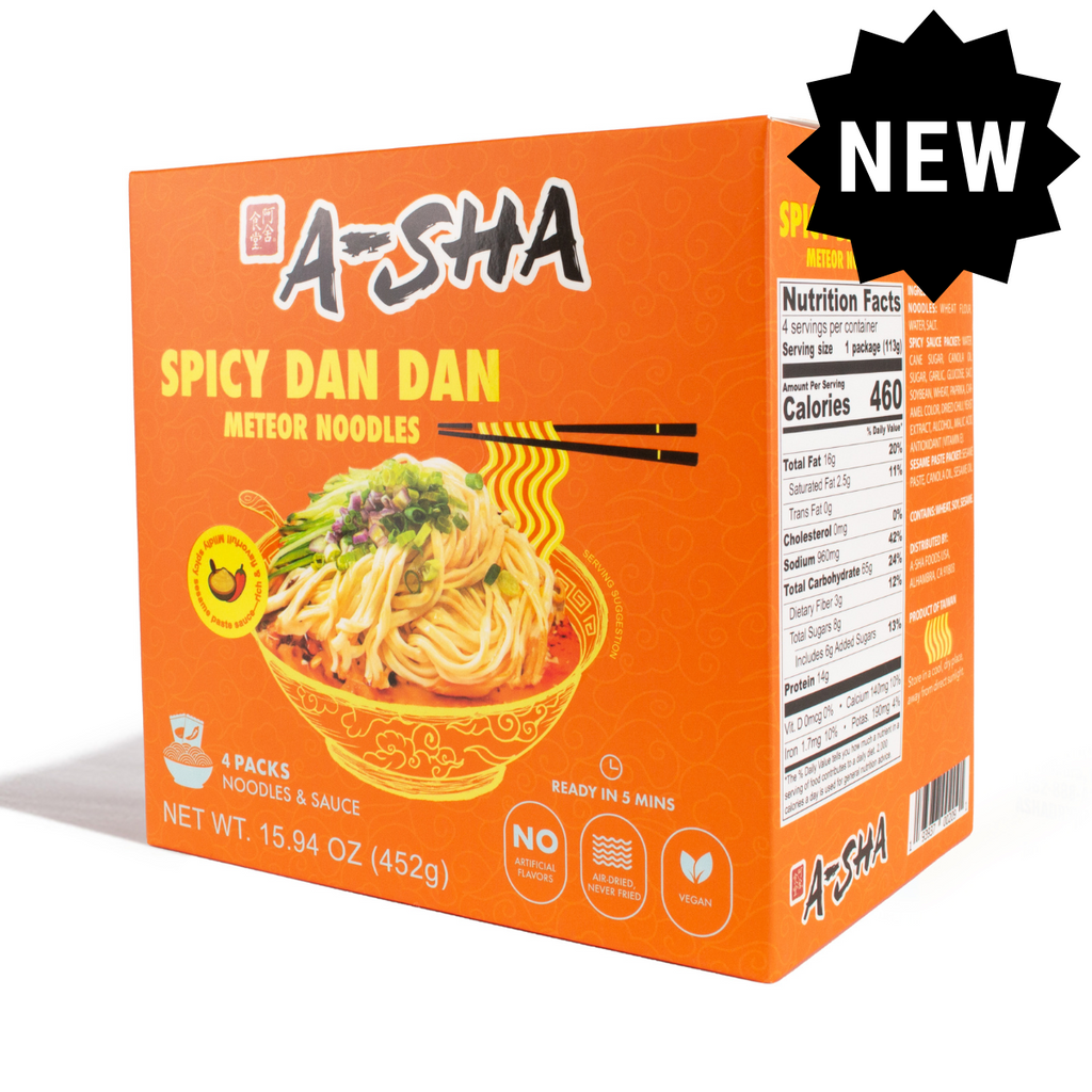 A-Sha Spicy Dan Dan Meteor Noodle Box (4 Packs)