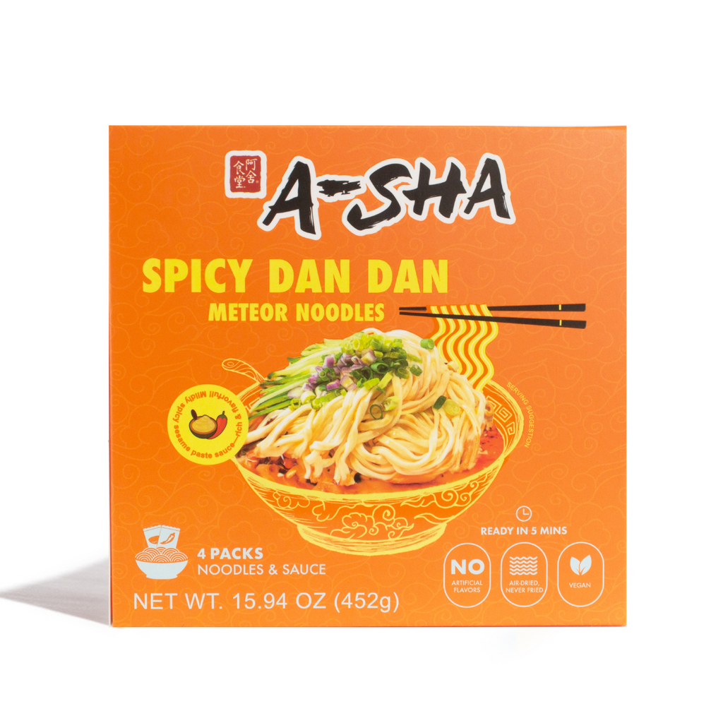 A-Sha Spicy Dan Dan Meteor Noodle Box (4 Packs)