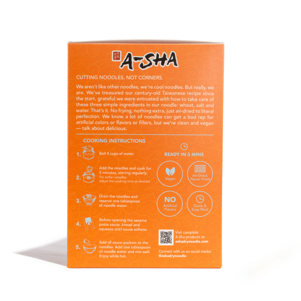 A-Sha Spicy Dan Dan Meteor Noodle Box (4 Packs)