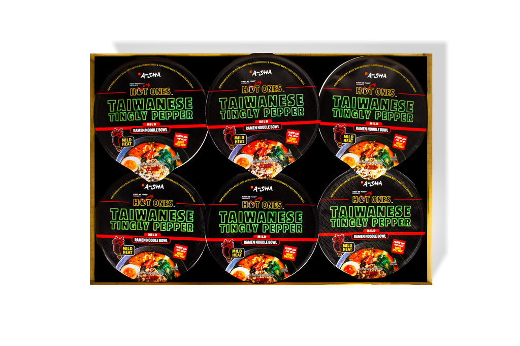 A-SHA x HOT ONES TAIWANESE TINGLY PEPPER NOODLES 6PK