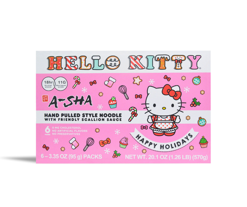 Hello Kitty Hand-Pulled Noodles with Friendly Scallion Sauce