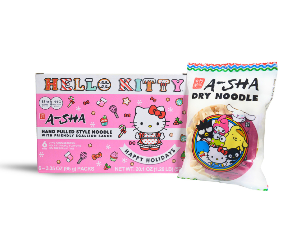 Hello Kitty Hand-Pulled Noodles with Friendly Scallion Sauce