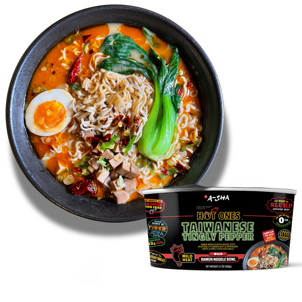 Noodles 青色 Sサイズ AHA A-Sha x Hot Ones Taiwanese Tingly Pepper Ramen Noodles 6PK