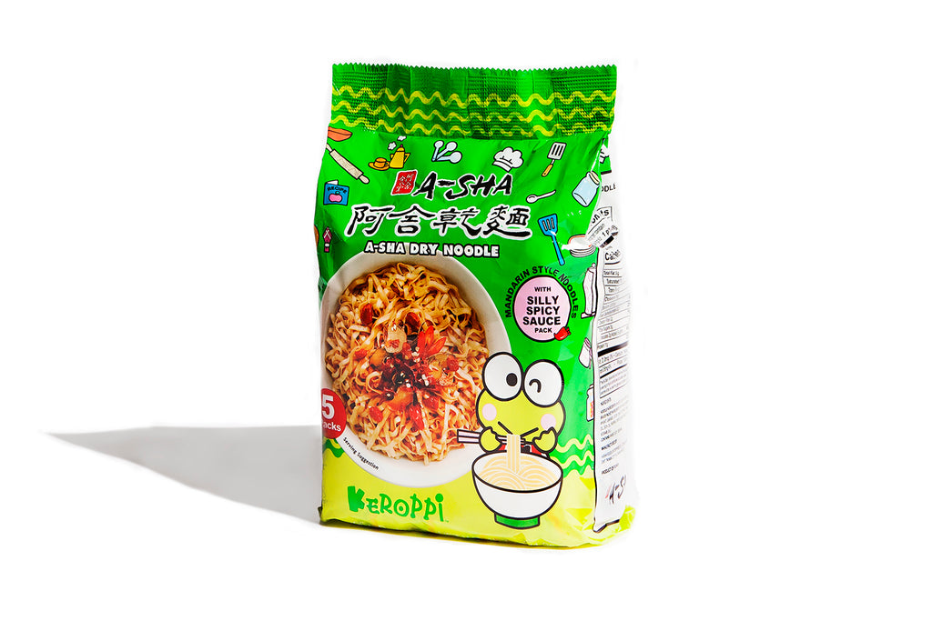 Keroppi Mandarin Noodles with Silly Spicy Sauce